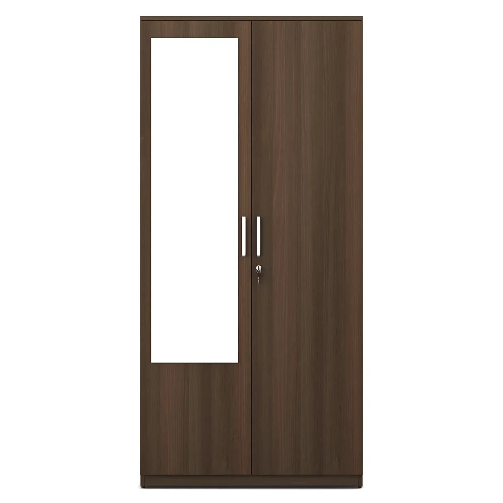 Crescent 2 Door Wardrobe With Mirror - Mol-acacia Dark Woodpore